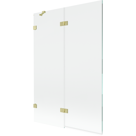 Mexen Lunar vannituba kahe tiivaga vasak 120 x 150 cm, läbipaistev, kuldne harjatud - 897-120-100-55-00-L