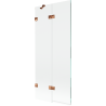 Mexen Lunar vannivahetuse paravann 2-labaline vasak 80 x 150 cm, läbipaistev, roosa kuld - 897-080-100-60-00-L