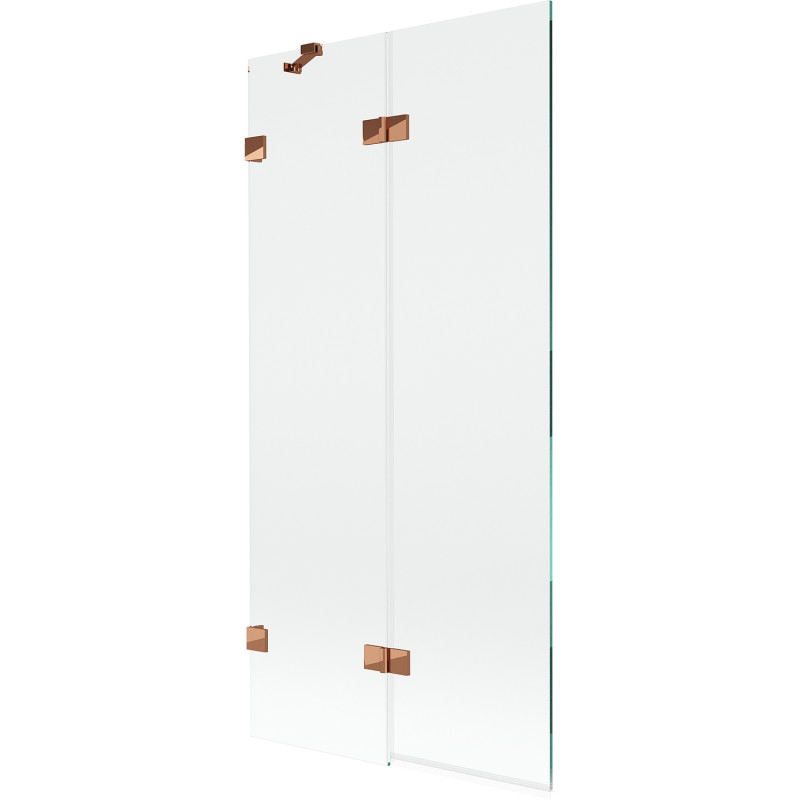 Mexen Lunar vannitoa kahe tiivaga vasak duššisein 90 x 150 cm, läbipaistev, roosakuldne - 897-090-100-60-00-L