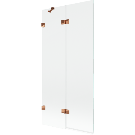 Mexen Lunar vannitoa kahe tiivaga vasak duššisein 90 x 150 cm, läbipaistev, roosakuldne - 897-090-100-60-00-L