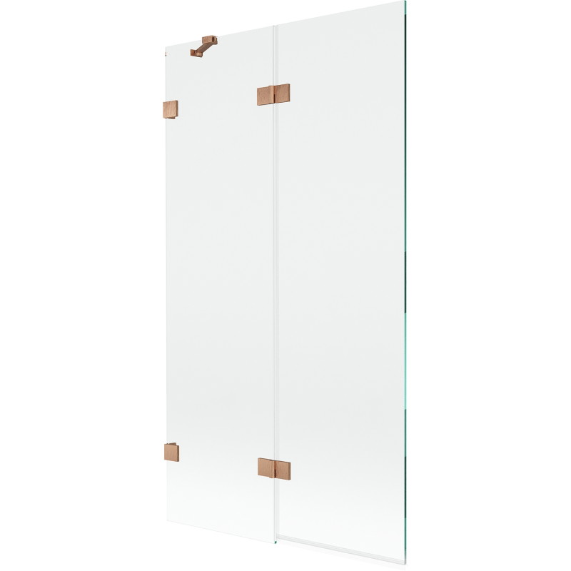 Mexen Lunar vannivari vasakpoolne 2-ukseline 100 x 150 cm, läbipaistev, harjatud vask - 897-100-100-65-00-L