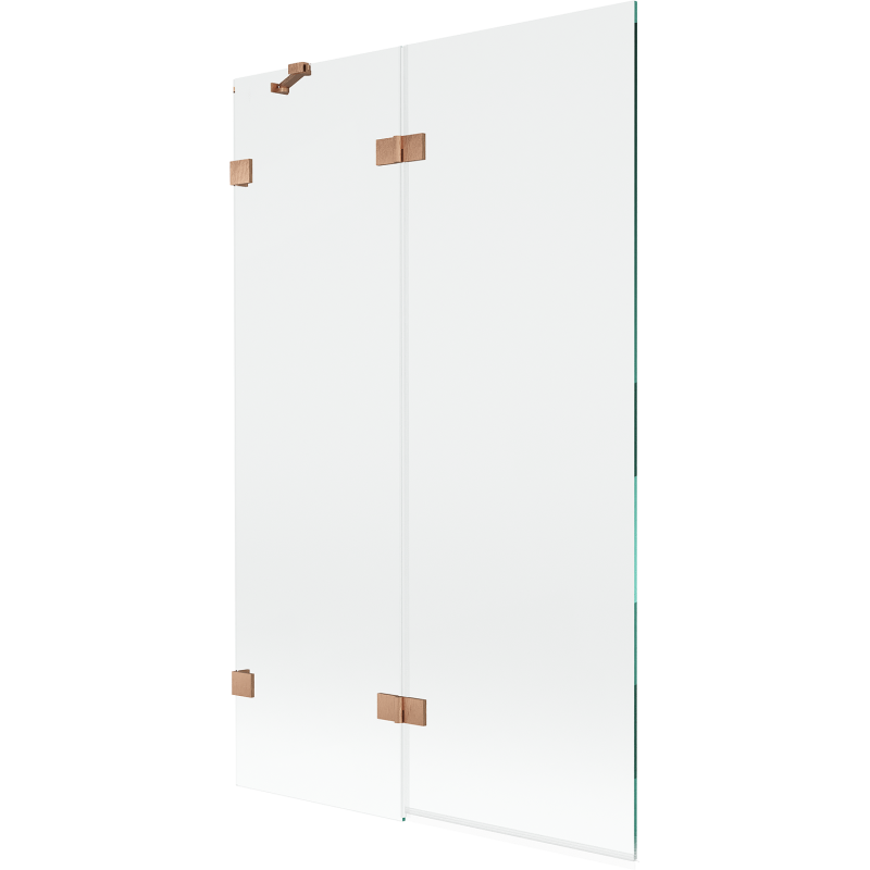 Mexen Lunar 2-wing left shower screen 110 x 150 cm, transparent, brushed copper - 897-110-100-65-00-L