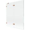 Mexen Lunar 2-wing left shower screen 140 x 150 cm, transparent, brushed copper - 897-140-100-65-00-L