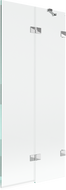 Mexen Lunar 2-osainen oikeanpuoleinen suihkuseinä 80 x 150 cm, kirkas, kromi - 897-080-100-01-00-P