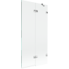 Mexen Lunar vannisein 2-osaline, parem, 90 x 150 cm, läbipaistev, kroom - 897-090-100-01-00-P