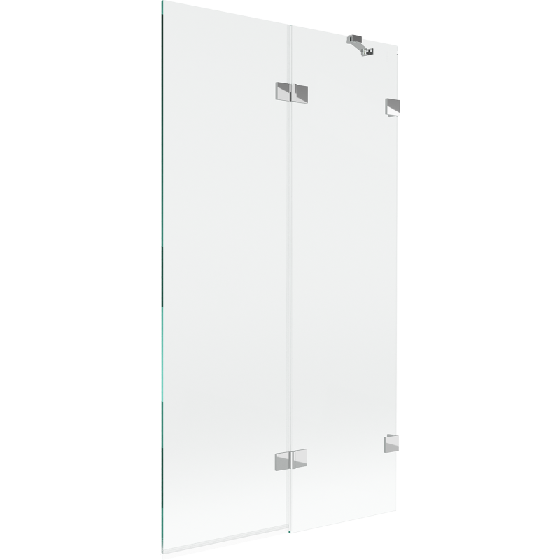 Mexen Lunar Badewannenabtrennung 2-flügelig rechts 100 x 150 cm, transparent, Chrom - 897-100-100-01-00-P