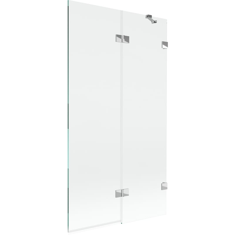 Mexen Lunar kaheosaline vannisein parem 100 x 150 cm, läbipaistev, kroom - 897-100-100-01-00-P