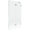 Mexen Lunar kaheosaline vannisein parem 100 x 150 cm, läbipaistev, kroom - 897-100-100-01-00-P