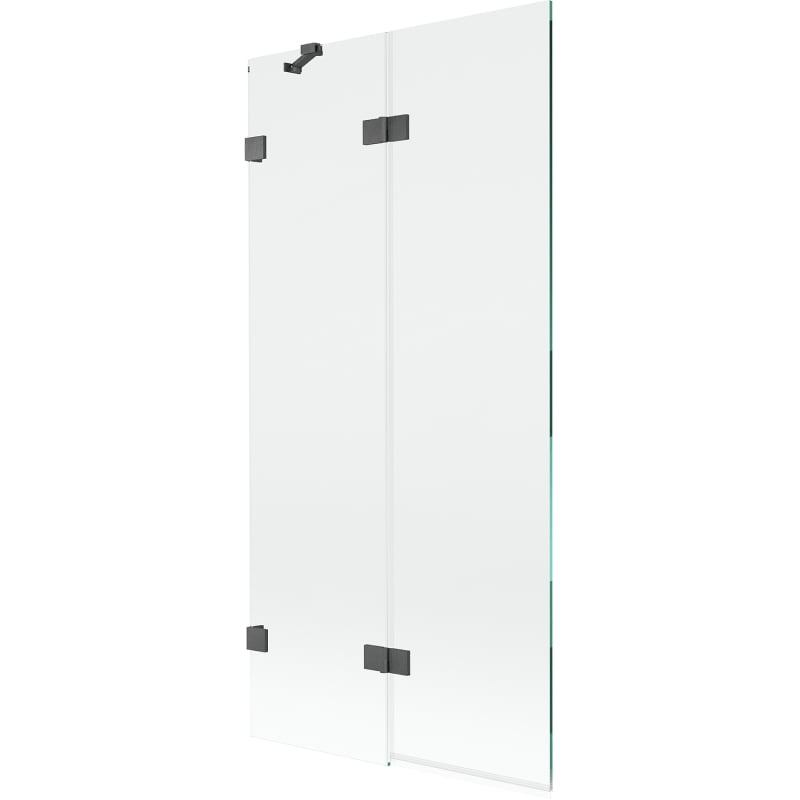 Mexen Lunar parawan nawannowy 2-skrzydłowy lewy 90 x 150 cm, transparent, gun gray szczotkowany - 897-090-100-66-00-L