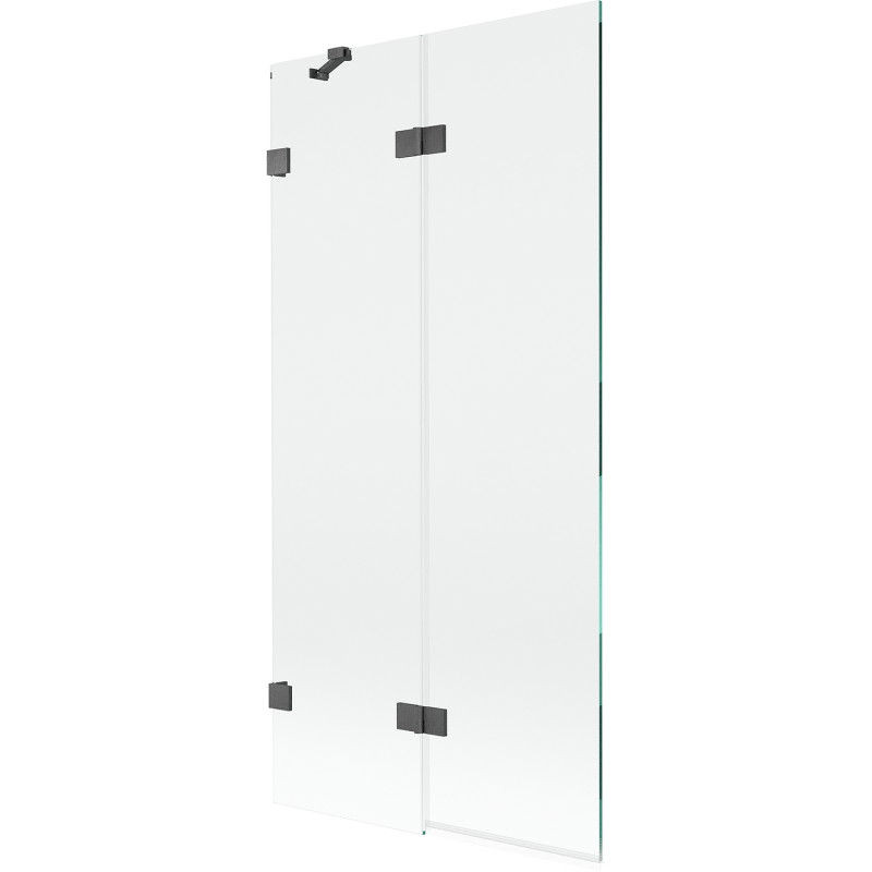 Mexen Lunar vannikaitse, kahe tiivaga vasak 90 x 150 cm, läbipaistev, harjatud gun gray - 897-090-100-66-00-L
