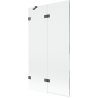 Mexen Lunar 2-wing Bath Screen Left 100 x 150 cm, Transparent, Brushed Gun Gray - 897-100-100-66-00-L