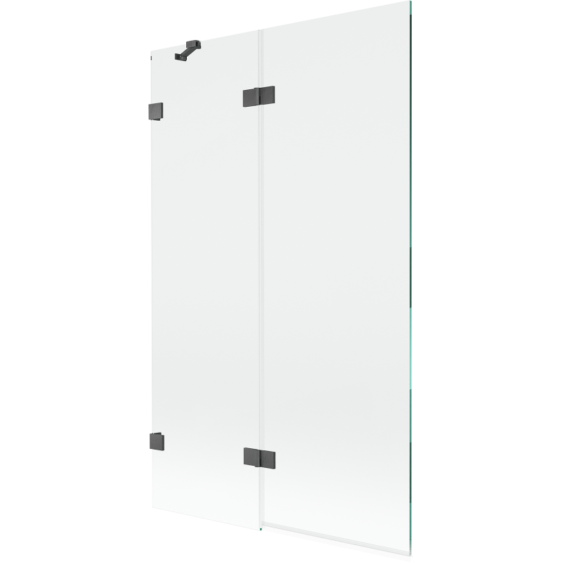 Mexen Lunar Duschabtrennung 2-teilig links 110 x 150 cm, transparent, gebürstet pistolen-grau - 897-110-100-66-00-L