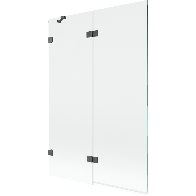 Mexen Lunar duschvägg 2-delad vänster 120 x 150 cm, transparent, borstad gun grå - 897-120-100-66-00-L