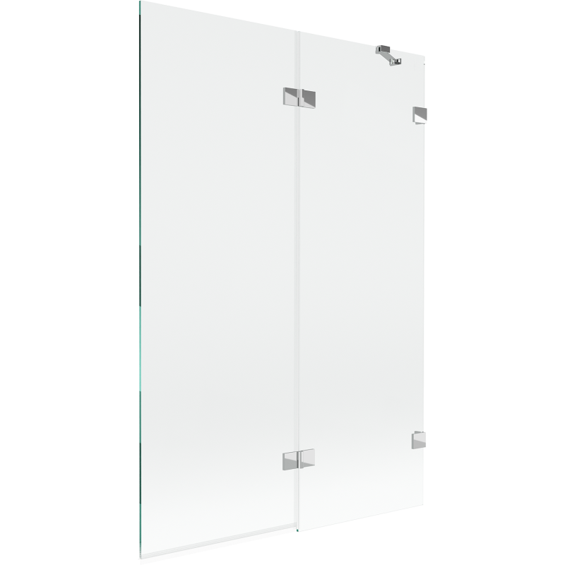 Mexen Lunar mampara de baño de 2 hojas derecha 120 x 150 cm, transparente, cromo - 897-120-100-01-00-P