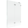 Mexen Lunar kahe tiivaga vanni sein parempoolne 120 x 150 cm, läbipaistev, kroom - 897-120-100-01-00-P