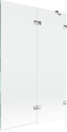 Mexen Lunar παραβάν μπάνιου 2-πτερυγίων δεξιό 120 x 150 cm, διάφανο, χρώμιο