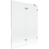 Mexen Lunar paroi de baignoire 2 panneaux droit 130 x 150 cm, transparent, chrome - 897-130-100-01-00-P