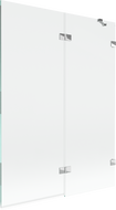 Mexen Lunar badwand 2-delig rechts 130 x 150 cm, transparant, chroom - 897-130-100-01-00-P