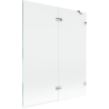 Mexen Lunar kahe uksega vanni sein, parem 140 x 150 cm, läbipaistev, kroom - 897-140-100-01-00-P