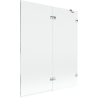 Mexen Lunar paroi de baignoire à 2 volets droite 140 x 150 cm, transparent, chrome - 897-140-100-01-00-P