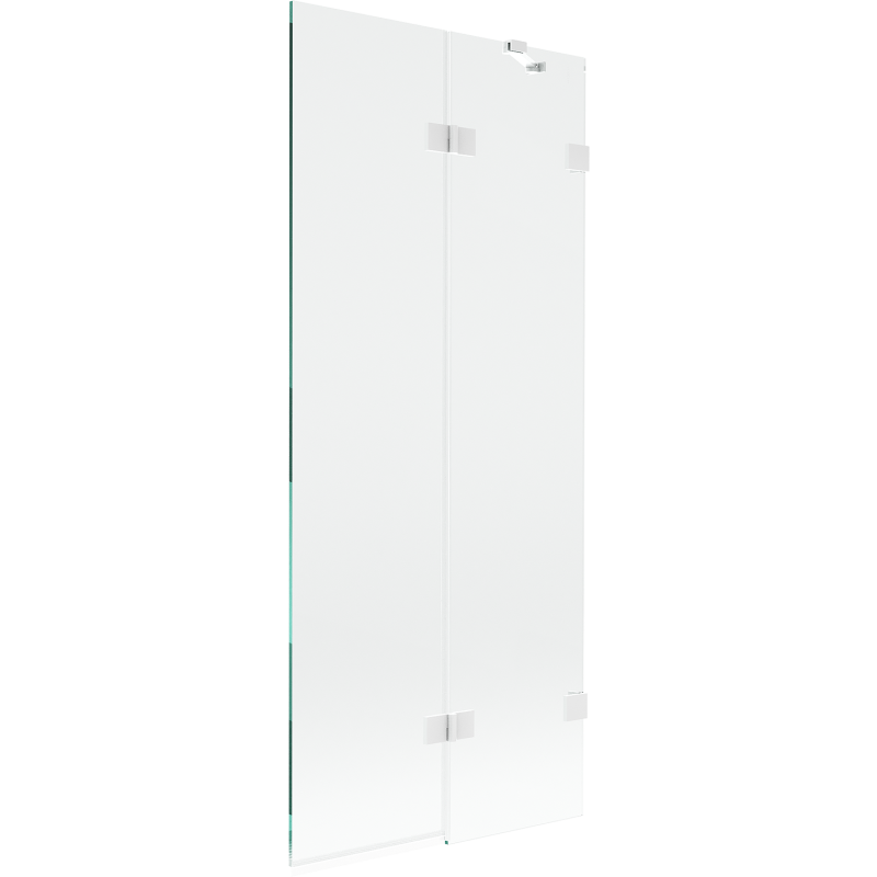 Mexen Lunar Duschabtrennung 2-flügelig rechts 80 x 150 cm, transparent, weiß - 897-080-100-20-00-P