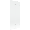 Mexen Lunar dvokrilni zaslon za kadu, desni 80 x 150 cm, prozirni, bijeli - 897-080-100-20-00-P