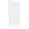 Mexen Lunar parawan nawannowy 2-skrzydłowy prawy 90 x 150 cm, transparent, biały - 897-090-100-20-00-P
