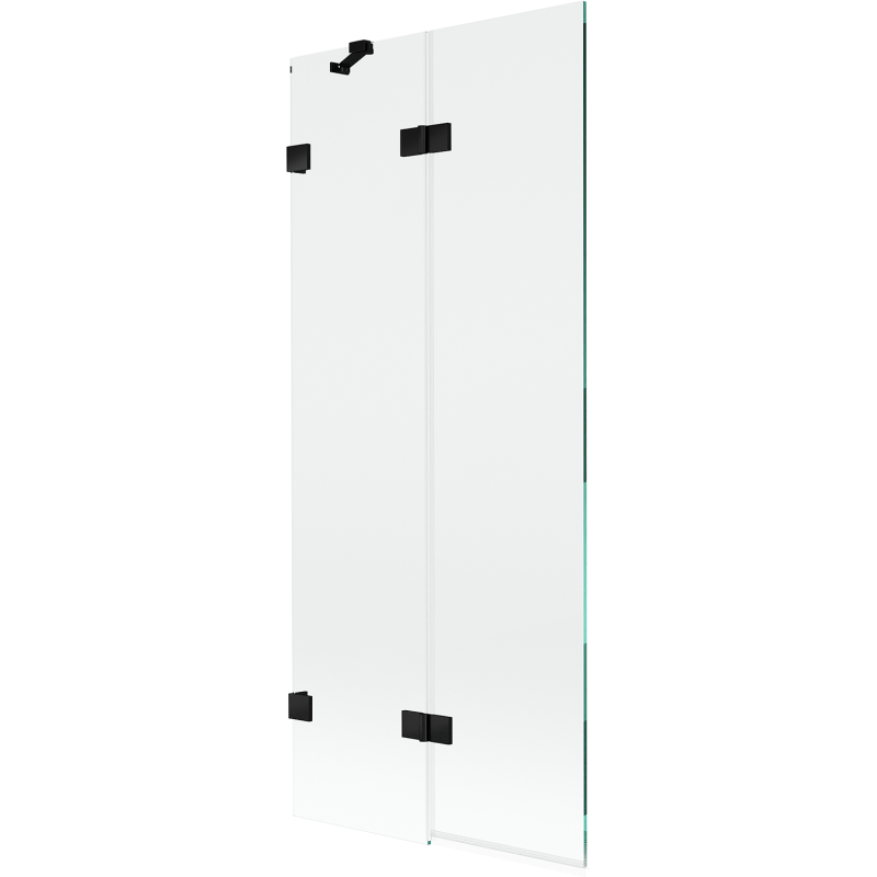 Mexen Lunar 2-wing left shower screen 80 x 150 cm, transparent, black - 897-080-100-70-00-L