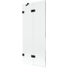 Mexen Lunar 2-wing left shower screen 80 x 150 cm, transparent, black - 897-080-100-70-00-L