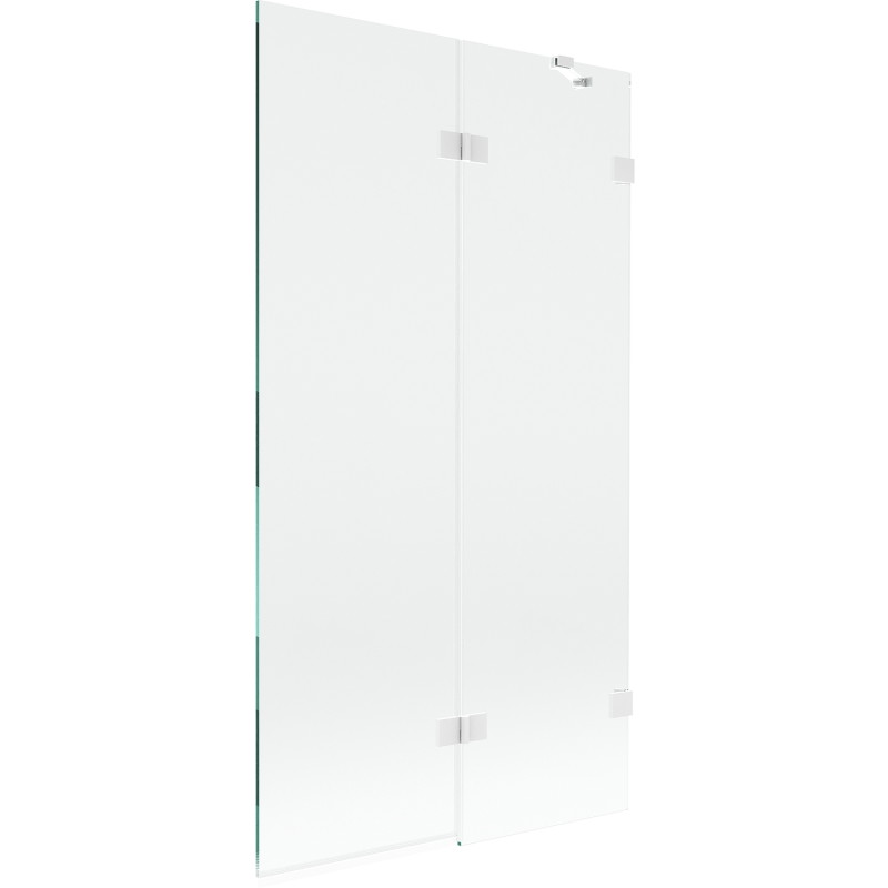 Mexen Lunar 2-leaf right shower screen 100 x 150 cm, transparent, white - 897-100-100-20-00-P