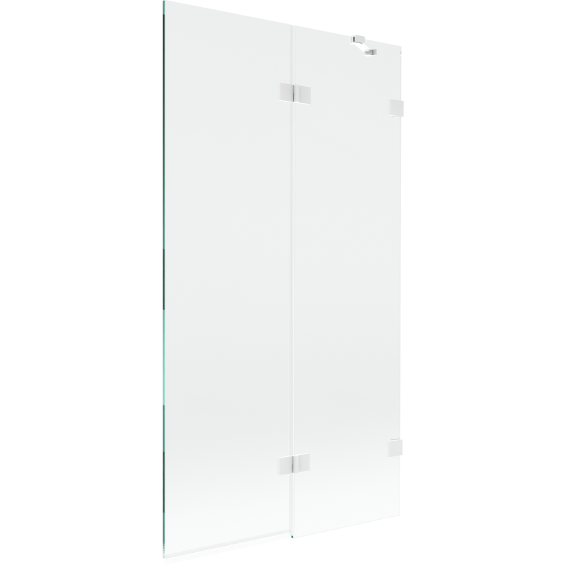 Mexen Lunar pare-douche 2 volets droit 100 x 150 cm, transparent, blanc - 897-100-100-20-00-P