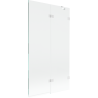 Mexen Lunar pare-douche 2 volets droit 100 x 150 cm, transparent, blanc - 897-100-100-20-00-P