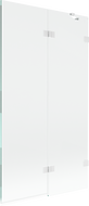 Mexen Lunar mampara de baño de 2 hojas derecha 100 x 150 cm, transparente, blanco - 897-100-100-20-00-P