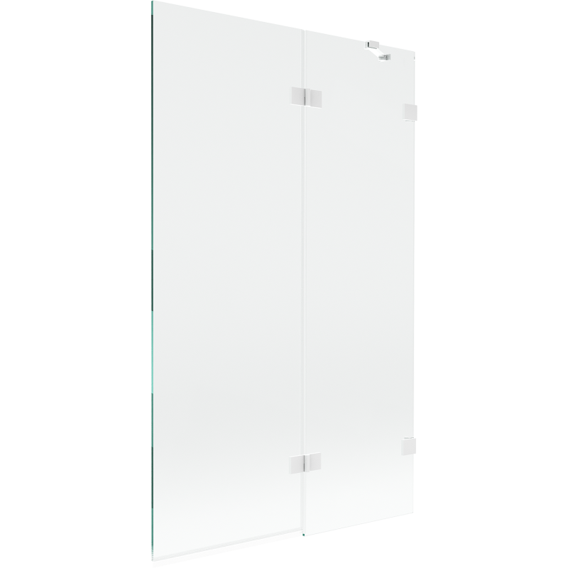Mexen Lunar 2-panel shower screen right 110 x 150 cm, transparent, white - 897-110-100-20-00-P