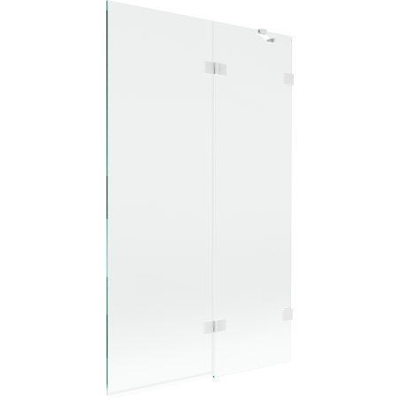 Mexen Lunar 2-panel shower screen right 110 x 150 cm, transparent, white - 897-110-100-20-00-P