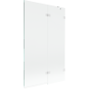 Mexen Lunar 2-panel shower screen right 110 x 150 cm, transparent, white - 897-110-100-20-00-P