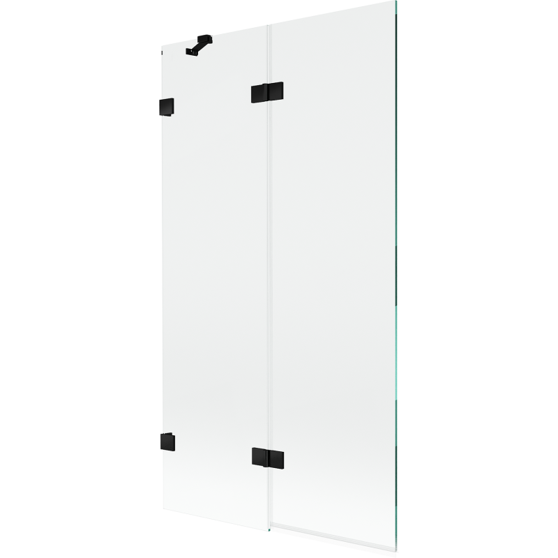 Mexen Lunar 2-wing left shower screen 100 x 150 cm, transparent, black - 897-100-100-70-00-L