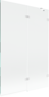 Mexen Lunar pare-douche à 2 volets droit 120 x 150 cm, transparent, blanc - 897-120-100-20-00-P