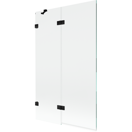 Mexen Lunar 2-wing left shower screen 110 x 150 cm, transparent, black - 897-110-100-70-00-L