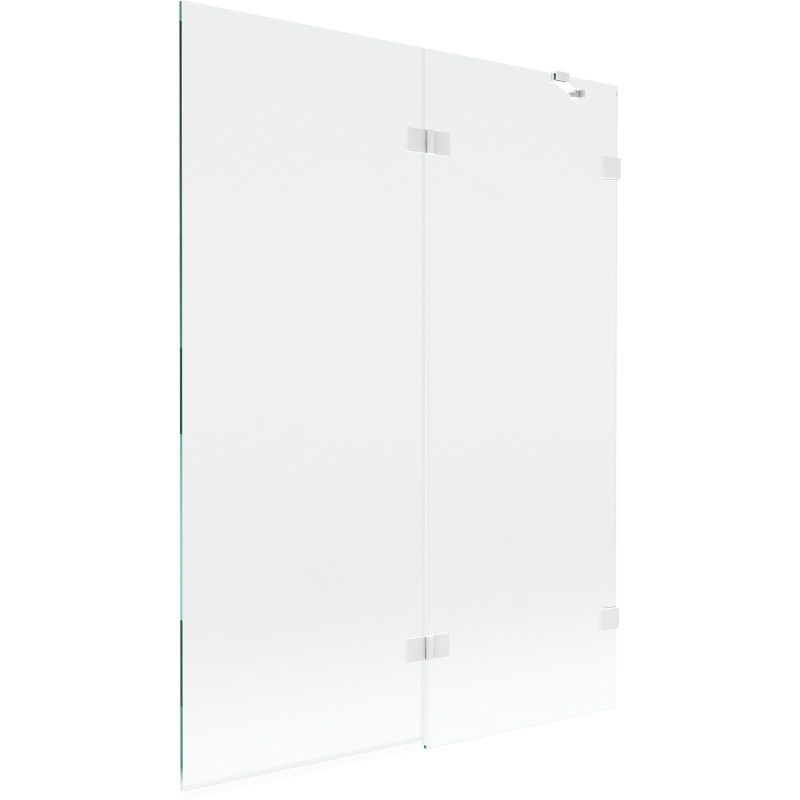 Mexen Lunar vannitoa ekraan kahe tiivaga parempoolne 130 x 150 cm, läbipaistev, valge - 897-130-100-20-00-P