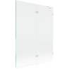 Mexen Lunar vannitoa ekraan kahe tiivaga parempoolne 130 x 150 cm, läbipaistev, valge - 897-130-100-20-00-P
