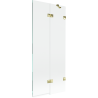 Paroi de baignoire Mexen Lunar 2 volets droite 80 x 150 cm, transparent, or - 897-080-100-50-00-P