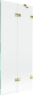 Mexen Lunar parete doccia 2-ante destra 80 x 150 cm, trasparente, dorato - 897-080-100-50-00-P