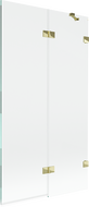 Mexen Lunar paratia per doccia a due ante destra 100 x 150 cm, trasparente, dorato - 897-100-100-50-00-P