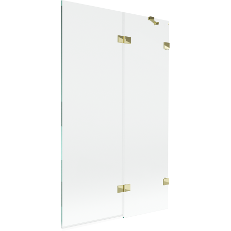 Mexen Lunar 2-panel shower screen right 110 x 150 cm, transparent, gold - 897-110-100-50-00-P