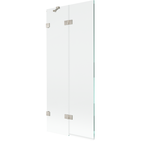 Mexen Lunar paroi de baignoire à deux volets, gauche 80 x 150 cm, transparent, nickel brossé - 897-080-100-97-00-L
