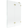 Mexen Lunar 2-panel right shower screen 120 x 150 cm, transparent, gold - 897-120-100-50-00-P
