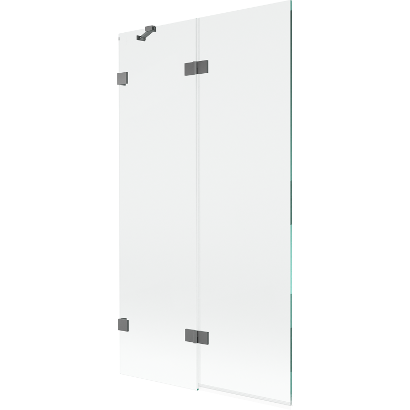 Mexen Lunar paratia per doccia 2 ante sinistra 100 x 150 cm, trasparente, gun metal - 897-100-100-95-00-L