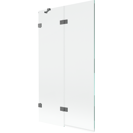 Mexen Lunar 2-panel left bath screen 100 x 150 cm, transparent, gun metal - 897-100-100-95-00-L