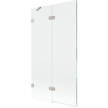 Mexen Lunar Duschwand 2-flügelig links 100 x 150 cm, transparent, gebürstetes Nickel - 897-100-100-97-00-L